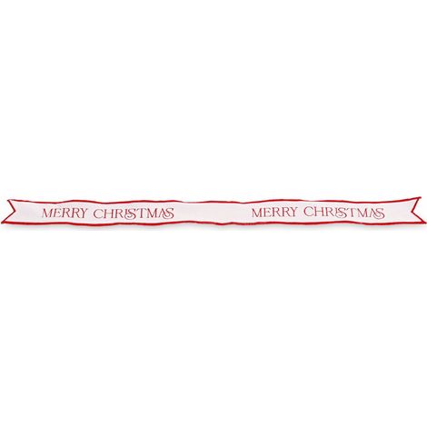 Cupido&Co. Fascia di Natale Velluto XMas 50 x 680 Mm Bianco Rosso