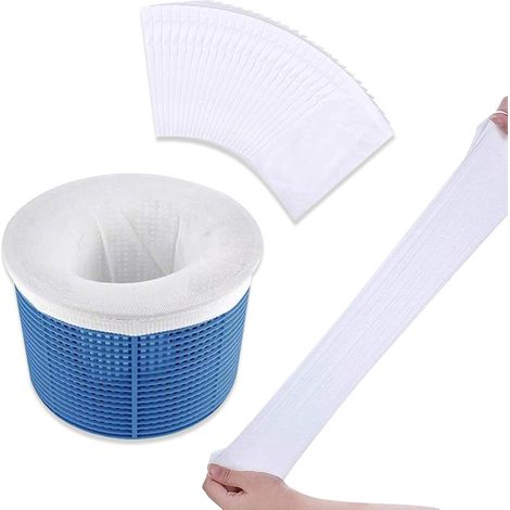 Confezione da 20 filtri skimmer bianchi per piscine e laghetti domestici - Rimuovono foglie, polline, alghe e polvere - Filtrazione fine (1/5)