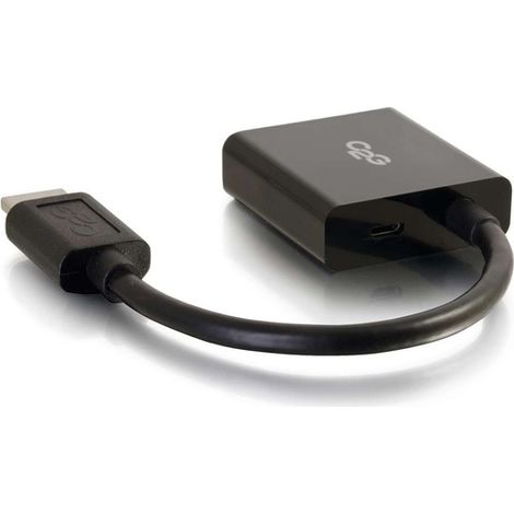 HDMI M to VGA F Dongle w/pwr C2G HDMI to VGA Adapter - HDMI to VGA Converter - M/F - Convertisseur vidéo - HDMI - VGA - noir