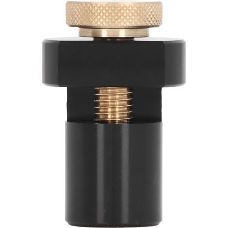 Butée d'établi antidérapante de 19 mm avec vis moletée, en alliage d'aluminium noir, pour le travail du bois. (1/5)