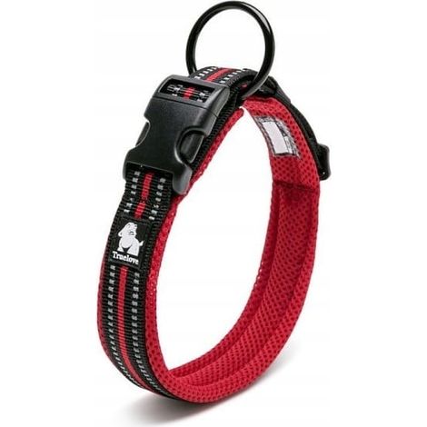 Collier pour chien rouge réfléchissant Truelove S (1/4)