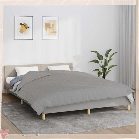 350729 Couverture lestée Gris 220x235 cm 15 kg Tissu (1/5)