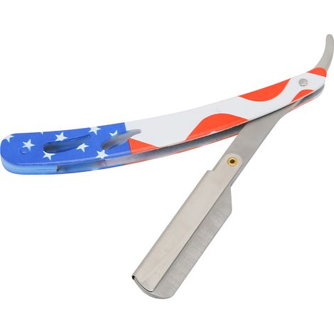 Porte-rasoir de barbier en acier inoxydable pour rasage et taille des sourcils, support pour rasoir manuel à lame droite (1/5)