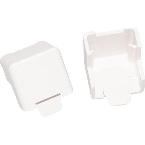 2 PZ Angolo Esterno Connettore Angolare Per Canaline Passacavi 20X10mm Made In Italy