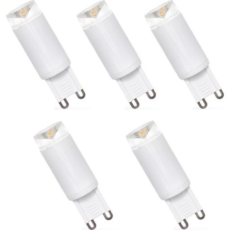 Lot de 5 Ampoules LED compacte u00e0 filament avec culot G9, 190 lumens blanc chaud 3000K 2,5W (1/4)