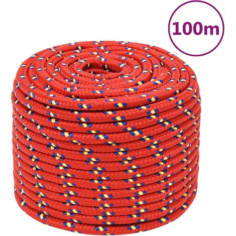 vidaXL Cuerda de barco polipropileno rojo 14 mm 100 m (1/5)