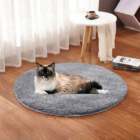 Couverture chauffante électrique Plush Four Seasons avec interface de chargement USB pour petits chiens et chats, gris argenté (1/5)