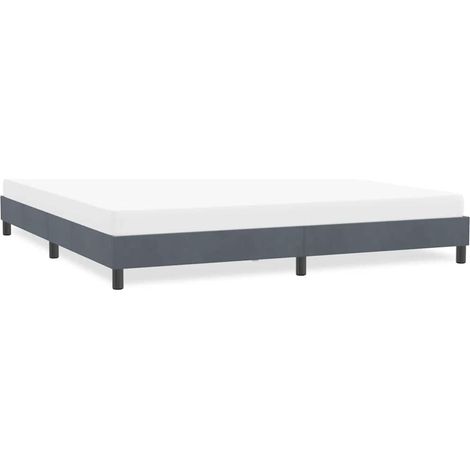 Bettgestell ohne Matratze Dunkelgrau 180x210 cm Samt