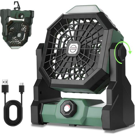 Tragbarer, leiser Tischventilator mit 3 Geschwindigkeitsstufen für Büro, Schlafzimmer und Zuhause USB-/batteriebetriebener persönlicher Ventilator (1/5)
