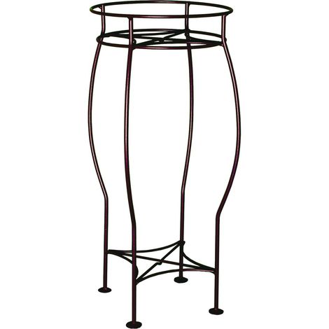 Sellette ronde fer vieilli ht 60 pour pot 26 cm (1/4)