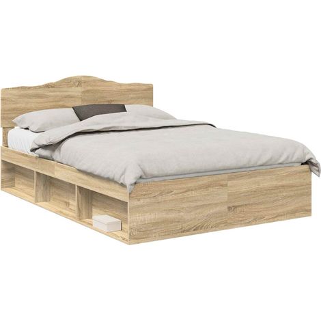 Maison Exclusive - Bettrahmen Sonoma 140 x 190 cm Massives Kiefer