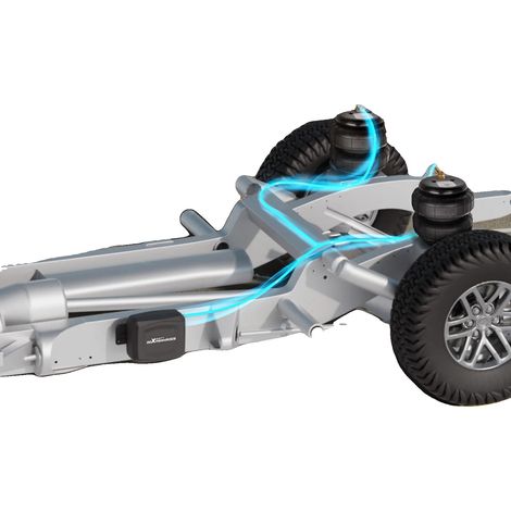 Kit de control de amortiguadores neumáticos, aleación de aluminio de alta resistencia, 12.5 x 5 x 3 pulgadas, compatible con modelos Ford F150, presión máxima de 100 psi, manómetro de presión preciso. (1/5)