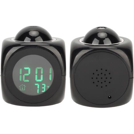 Sveglia Proiettore Digitale Eosnow - LED Display, Funzione Voce, Timer, USB, Nero (1/4)
