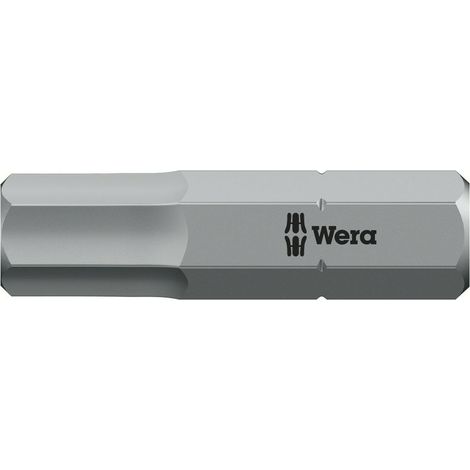 WERA 5056330001 Bit 840/1 Z 1/4 Zoll 6,0 mm Länge 25 mm zähhart, HEX-Plus
