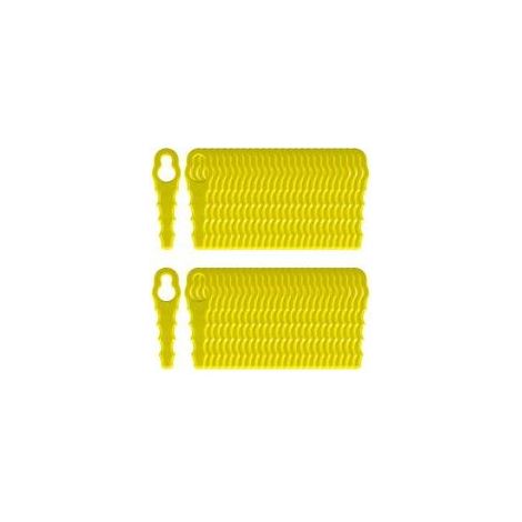 Lot de 50 Lames de Rechange Compatibles pour Ryobi Coupe-Bordure RAC155 RAC157 RAC158, Têtes Double Lames Dentelées (1/5)