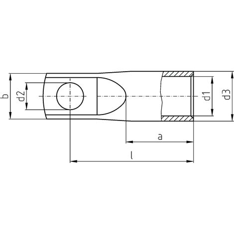 Intercable Rohrkabelschuh ICR958S 95qmm M8 verzinnt