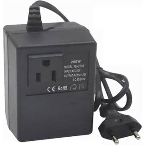 Transformateur de tension, régulateur et convertisseur 220 V vers 110 V, onduleur abaisseur 200 W, prise européenne (1/5)