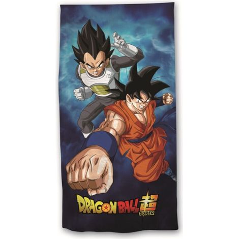Serviette de plage - Dragon Ball Z - Sangoku Et Végéta - Fond Nuageux - 70x140 cm (1/3)