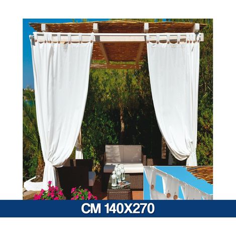 Tenda a bretella per gazebo giardino esterno telo parasole bianca cm 140x270