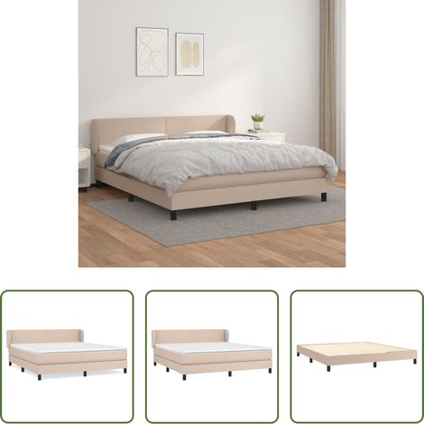 Matratze -  Boxspringbett Matratze Cappuccino-Braun 160x200 cm Kunstleder (1/5)