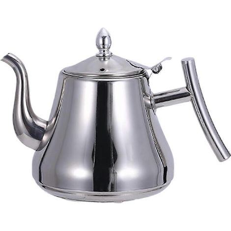 Teekanne mit Filter, dickwandiger Edelstahlkessel, Kaffeemaschine, geeignet für professionelle Induktionskochfelder, 1 Liter (1/5)