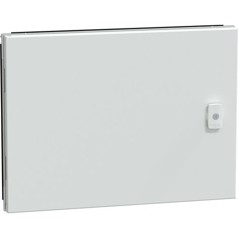 PrismaSeT IP55 Tür, 450 mm hoch, Stahlblech, 3 Schlösser und 180° Öffnungswinkel.