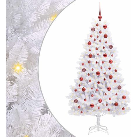Sapin de Noël artificiel, à branches mobiles, blanc, 180 cm (1/5)