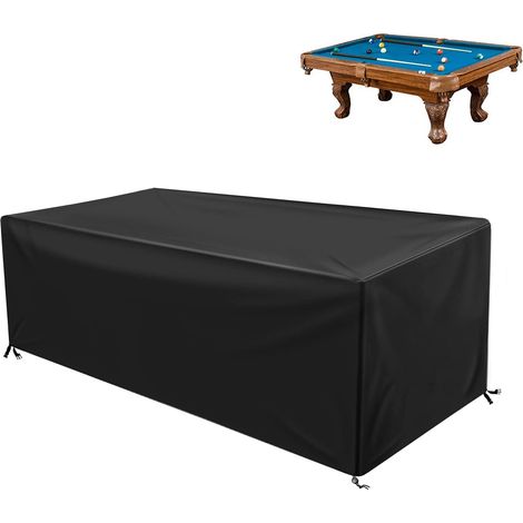 Billardabdeckung, 7 Fuß Billardtischabdeckung mit Rundumschutz, 420D hochwertiges Oxford-Gewebe, wasserdicht und winddicht/UV-/staubdicht (225 x 116 x 82 cm) (1/5)