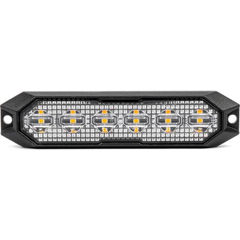 Lámpara intermitente plana de advertencia 6x3W LED R65 R10 12V 24V amio-03930 (1/5)