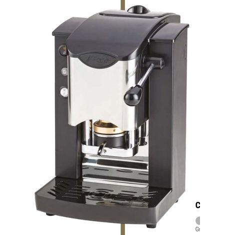 Faber Slot Inox - Macchina per Caffè con pressacialda in ottone - Telaio in Metallo Nero e frontale in acciaio