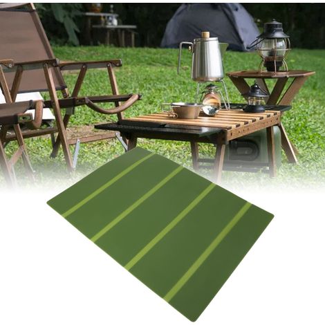 Strapazierfähige Campingtischmatte [Campingtischmatte] Premium [Gummi] [Wasserdicht] [Hitzebeständig] [Rutschfest] für Picknicks, Olivgrün (1/5)