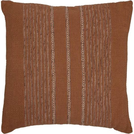 Coussin Déco "Mira" 55x55cm Terracotta (1/3)