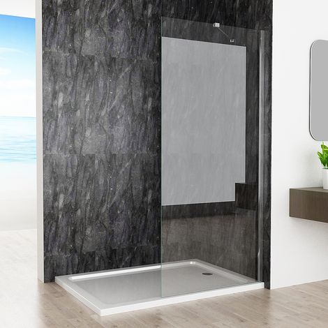 Walk in Dusche 80 x 195cm Duschabtrennung Duschwand Seitenwand Duschtrennwand 6mm NANO Glas