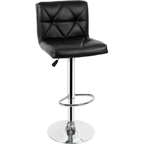 SiFree®Lot de 2 chaises de bar, Réglables en hauteur,5243 43cm,Noir (1/5)