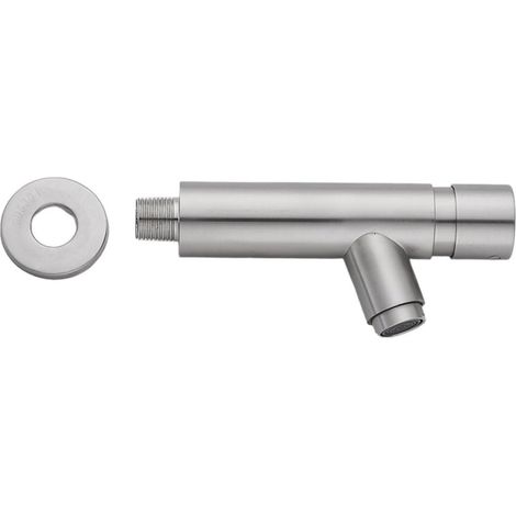 Robinet mural, inox, argenté, pour évier mural et sanitaires (1/5)