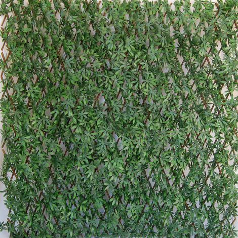 TENAX Siepe Artificiale con Foglie Traliccio Estensibile in salice, Divy 3D X-Tens Acer Palmatum, 1x2 m, Verde (1/5)