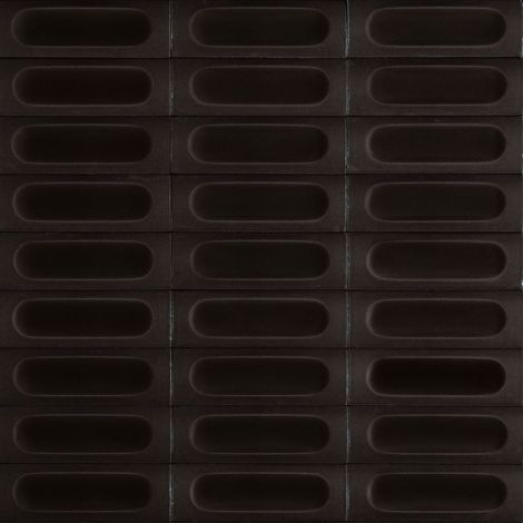 Carrelage Effet Zellige Noir CONFETTO Nero 5x15cm 3D (1/3)