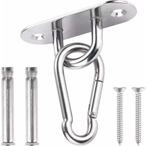 Ceiling Hook, 450KG Capacity Heavy Duty Ceiling Wall Mount Hook 304 Stainless Steel, Hanging Kit for Hammock Hanging Chair Yoga Punching Bag (1/4)