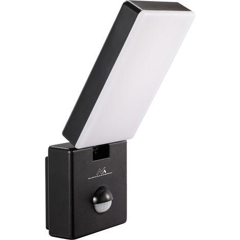 LED Applique murale avec détecteur de mouvement PIR, éclairage mural intérieur et extérieur, applique murale, 10W, IP65 - étanche, 800lm, blanc neutre 4000K, (noir) (1/5)