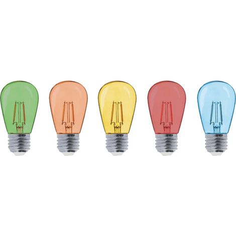 5er Pack Mehrfarbige Led Lampen PARTY BULB e27
