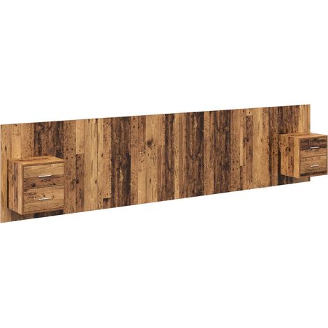 vidaXL Tête de lit avec armoire 3 pcs Bois Ancien Bois d'ingénierie