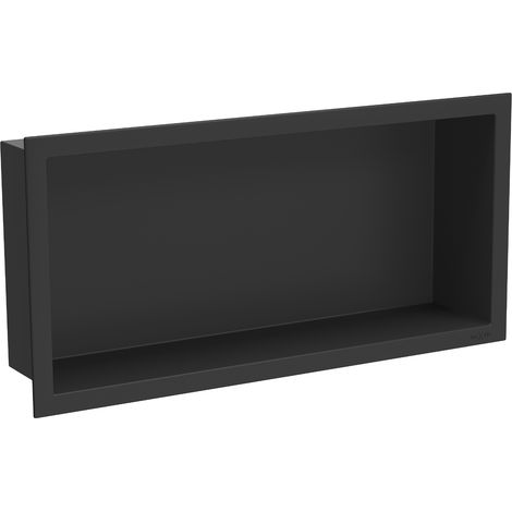 Mexen X-Wall-R Nischenregal mit Flansch 45 x 20 cm, schwarz - 1970452010 (1/5)
