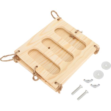 Mangeoire à foin pliable en bois pour lapins, avec support en herbe. Accessoires pour cages de petits animaux. (1/5)