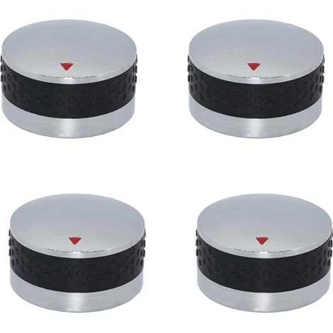 Lot de 4 boutons de rechange ronds pour cuisinière à gaz, barbecue à gaz (50 mm)