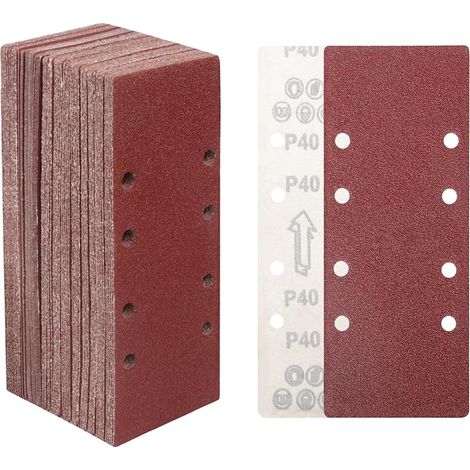 Lot 30 Feuilles Abrasives 93 x 230 mm Ponçage Papier Grain 40,pour Ponceuse Orbitales Idéale pour Poncer/Polir/Bois et peinture (1/5)