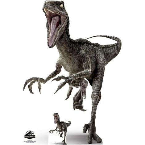 Figurine en carton Raptor Dinosaure Jurassic World Hauteur 135 cm