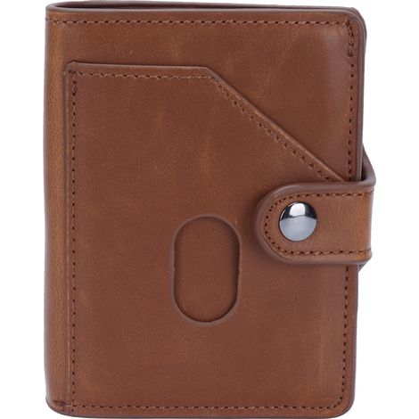 Porte-cartes automatique étanche pour cartes de crédit, portefeuille professionnel antivol marron x-66 (1/5)