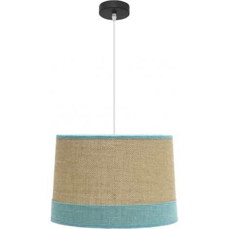 Colgante Tietar 1xe27 Saco/turquesa  Regx40x40 Cm