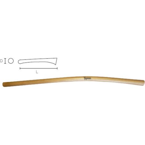 Manico in legno naturale curvato Sifer Andalucía 900x45mm pressione M6 43O