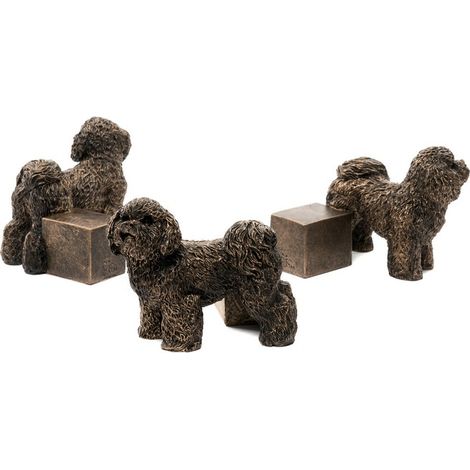 Bichon Frise Plant Pot Feet - Set of 3 - L9 x W10.5 x H7 cm
